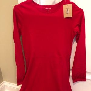NWT LANDS END RED SEQUINS DRESS10-12